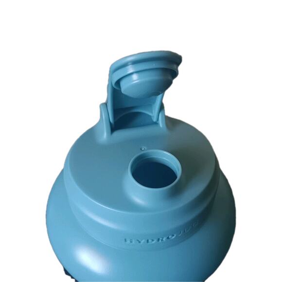 HYDROJUG Water Hydration Bottle & Straw, Blue W/Black Marble Print Sleeve 73 Oz - Picture 7 of 8